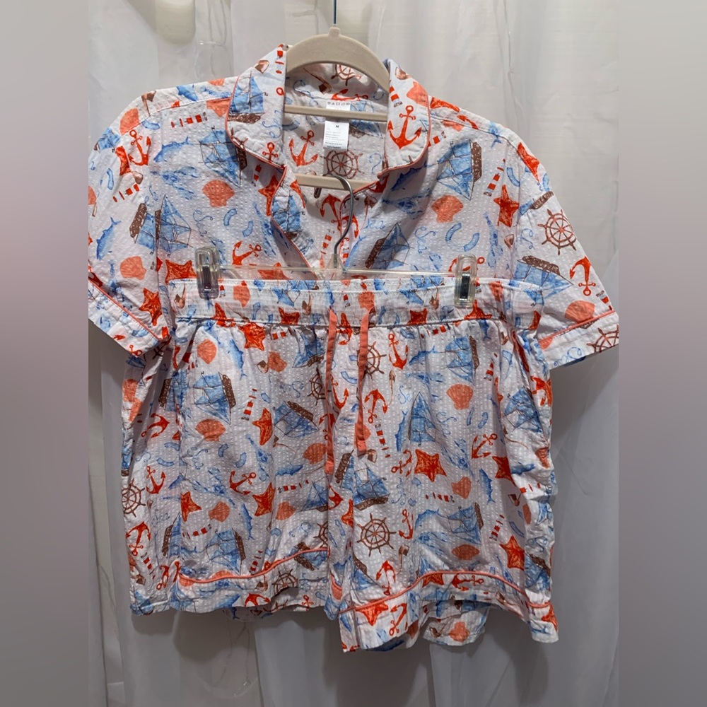 Serra Nautical Sea Seer Sucker Pajama Set - Picture 2 of 10
